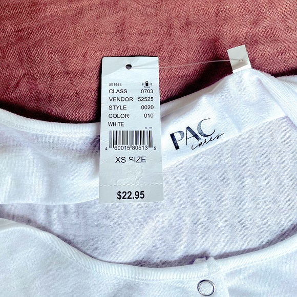 NWT PAC brand Pacsun white button up crop top - Picture 2 of 2
